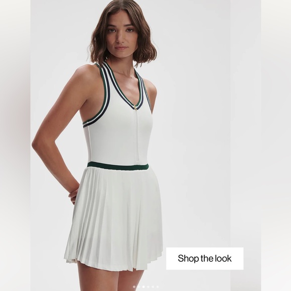 Varley Jane Court Tennis/ Pickleball/ Golf Dress 28'' White/ Green NWT - Picture 3 of 9